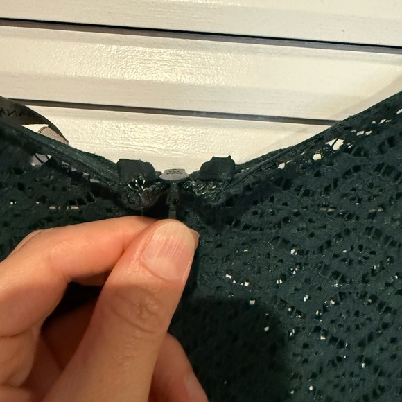 Banana Republic Deep Green Lace Top - Picture 5 of 9